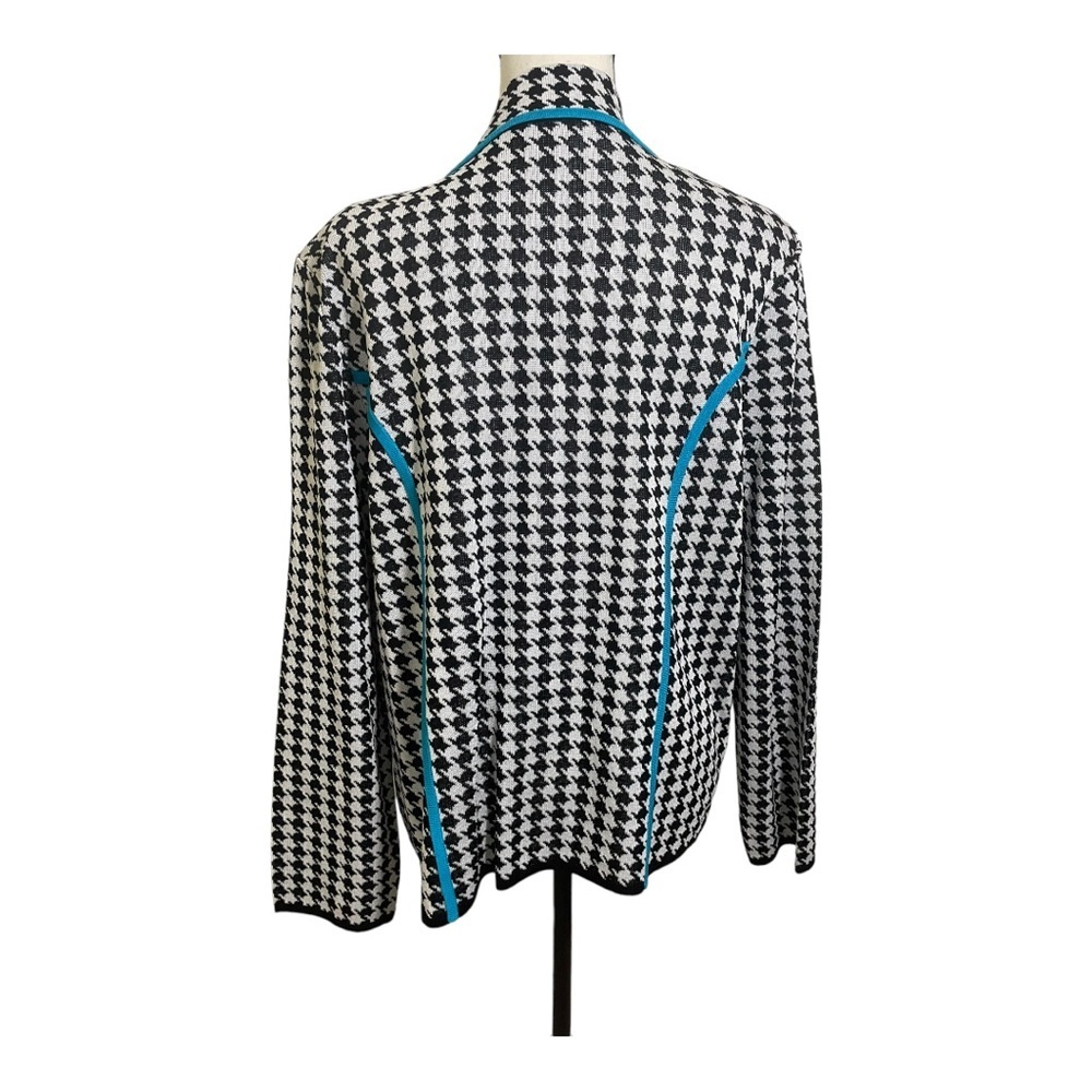 Ming Wang Open Front Gingham Pattern Jacket. Heri… - image 6